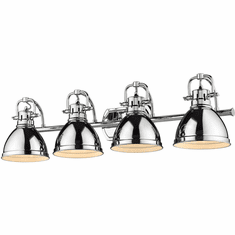 Golden Lighting 3602-BA4-CH-CH Duncan Chrome 4-Light Vanity Light
