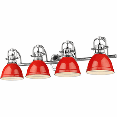Golden Lighting 3602-BA4-CH-RD Duncan Chrome 4-Light Bathroom Light Fixture