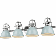 Golden Lighting 3602-BA4-CH-SF Duncan Chrome 4-Light Bathroom Vanity Lighting