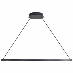 Golden Lighting 5460-59 SNB Veritas Modern Sand Black LED Pendant Hanging Light