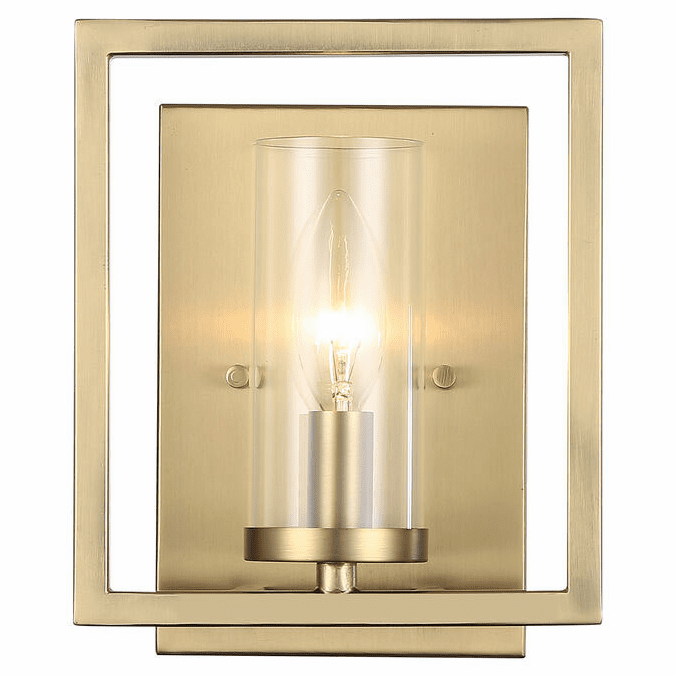 Golden Lighting 6068-1W BCB Marco Modern Brushed Champagne Bronze Lighting Wall Sconce