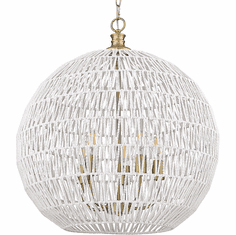 Golden Lighting 6933-5P-BCB-WR Florence Modern Brushed Champagne Bronze Pendant Light