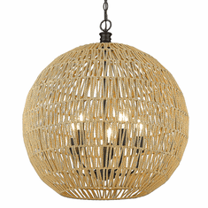 Golden Lighting 6933-5P BLK-NR Florence Modern Matte Black Pendant Lighting Fixture