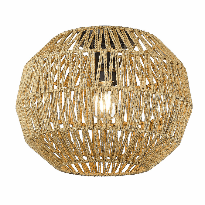 Golden Lighting 6933-FM BLK-NR Florence Modern Matte Black Ceiling Light Fixture