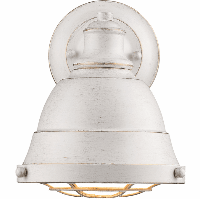 Golden Lighting 7312-BA1-FW Bartlett Vintage French White Wall Lighting Sconce