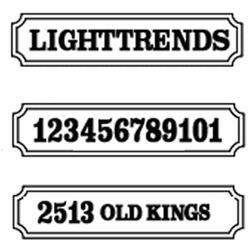 Hanover Lantern 222 Cast Sign Outdoor Vinyl Address Number Sign