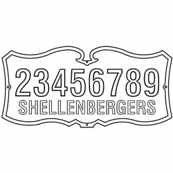 Hanover Lantern 226 Cast Sign Outdoor Vinyl Address Number Sign