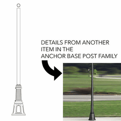 Hanover Lantern 389-6 Anchor Base Post Exterior Post