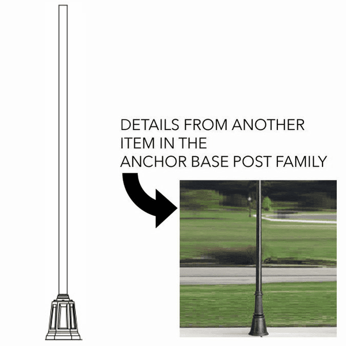Hanover Lantern 395-8 8 Foot Anchor Base Post Outdoor Post