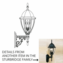 Hanover Lantern B12470 Sturbridge Medium Exterior Lamp Sconce
