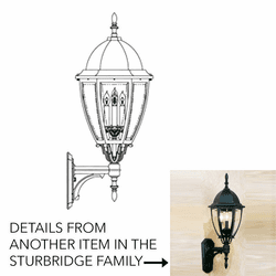 Hanover Lantern B12610 Sturbridge Large Exterior Lighting Sconce
