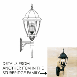 Hanover Lantern B12615 Sturbridge Large Exterior Wall Light Sconce