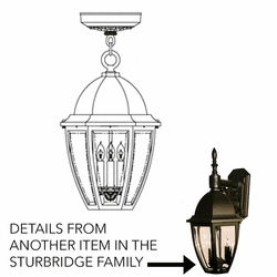 Hanover Lantern B12621 Sturbridge Large Outdoor Flush Mount Ceiling Light Fixture