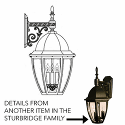 Hanover Lantern B12672 Sturbridge Large Exterior Lighting Sconce