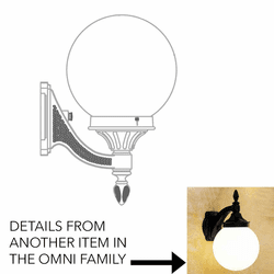 Hanover Lantern B16214 Omni Small Exterior Wall Light Sconce
