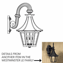 Hanover Lantern B194FRM Westminster LE Medium Traditional Exterior Wall Light Sconce