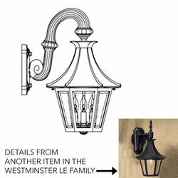 Hanover Lantern B194FSM Westminster LE Medium Traditional Outdoor Wall Lighting Fixture