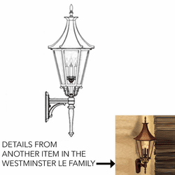 Hanover Lantern B19615 Westminster LE Large Traditional Exterior Wall Lighting Fixture