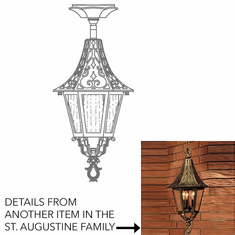 Hanover Lantern B22221 St. Augustine Small Traditional Exterior Flush Mount Lighting Fixture