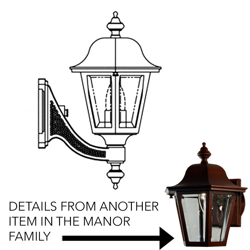 Hanover Lantern B2513 Manor Small Exterior Wall Lighting Fixture - HAN ...