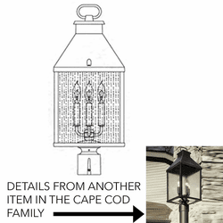 Hanover Lantern B25430 Cape Cod Large Traditional Outdoor Post Light Fixture