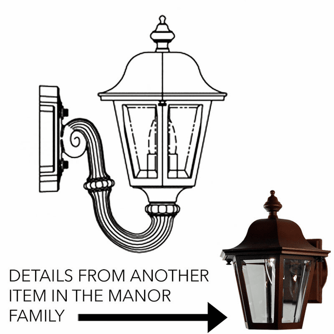 Hanover Lantern B25FSM Manor Small Outdoor Wall Lighting Sconce