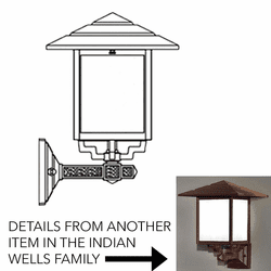 Hanover Lantern B28310 Indian Wells Medium Craftsman Exterior Sconce Lighting