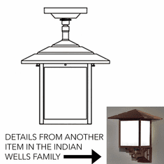 Hanover Lantern B28321 Indian Wells Medium Mission Outdoor Flush Mount Ceiling Light Fixture