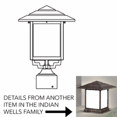 Hanover Lantern B28330 Indian Wells Medium Craftsman Outdoor Post Light Fixture
