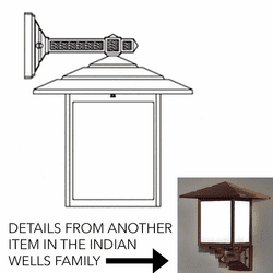 Hanover Lantern B28512 Indian Wells Large Mission Exterior Light Sconce