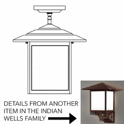 Hanover Lantern B28521 Indian Wells Large Mission Exterior Flush Mount Lighting