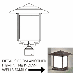 Hanover Lantern B28530 Indian Wells Large Mission Exterior Lamp Post Light Fixture