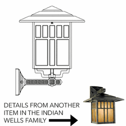 Hanover Lantern B28610 Indian Wells Large Craftsman Exterior Wall Sconce Lighting