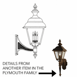 Hanover Lantern B31817 Plymouth Grande Traditional Outdoor Wall Light Sconce