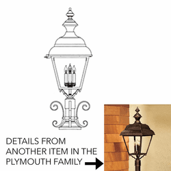 Hanover Lantern B31860 Plymouth Grande Traditional Outdoor Pier Mount