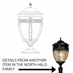 Hanover Lantern B33061 North Hills Medium Traditional Outdoor Pier Mount