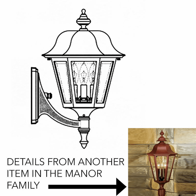 Hanover Lantern B4113 Manor Medium Exterior Wall Lighting Fixture