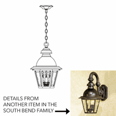 Hanover Lantern B51420 South Bend Medium Traditional Outdoor Pendant Hanging Light