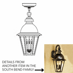 Hanover Lantern B51621 South Bend Large Traditional Outdoor Flush Ceiling Light Fixture