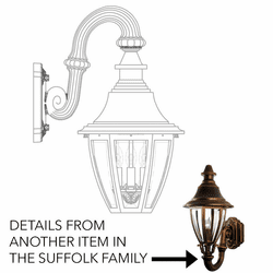 Hanover Lantern B524FRM Suffolk Medium Exterior Wall Mounted Lamp