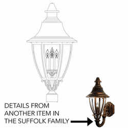 Hanover Lantern B52630 Suffolk Large Exterior Post Lighting Fixture