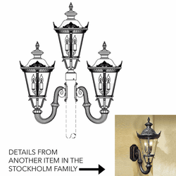 Hanover Lantern B533FSM-21 Stockholm Small Traditional Outdoor Post Lighting Fixture