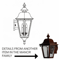 Hanover Lantern B5501-1 Manor Large Outdoor Wall Mounted Lamp