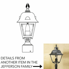 Hanover Lantern B5630 Jefferson Small Traditional Outdoor Post Lighting Fixture
