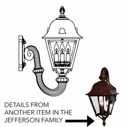 Hanover Lantern B58FSM Jefferson Medium Traditional Outdoor Wall Sconce Lighting