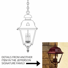 Hanover Lantern B8420-1 Jefferson Grande Traditional Exterior Hanging Pendant Light