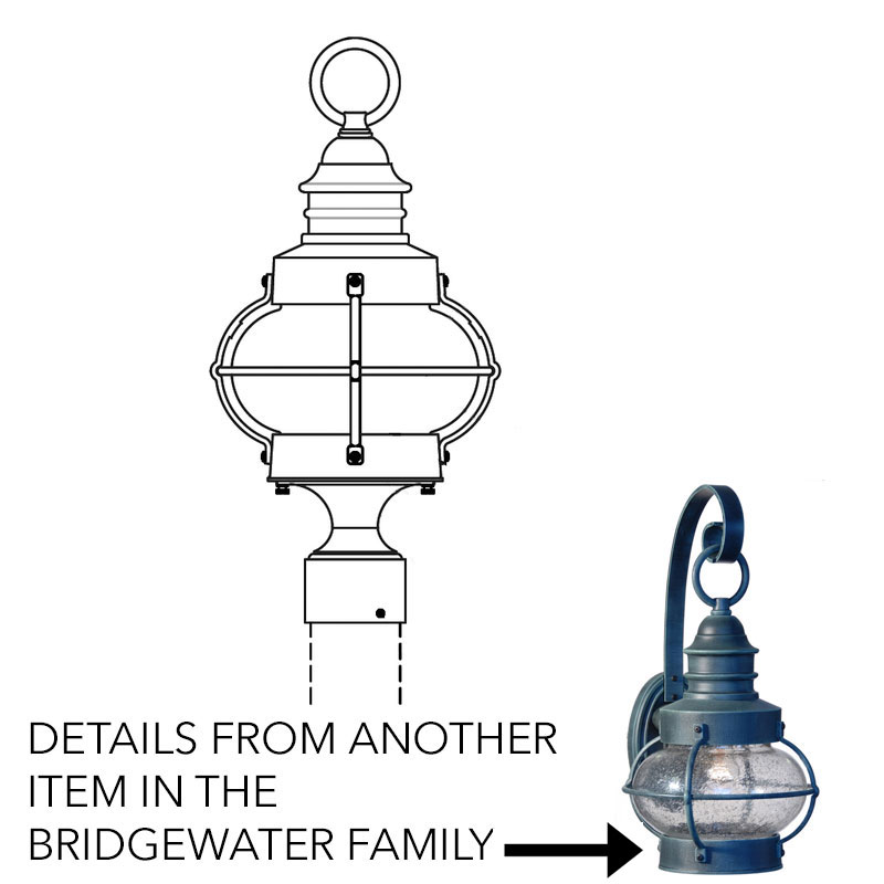 Hanover Lantern B8629 Bridgewater Small Nautical Outdoor Lamp Post