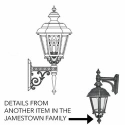 Hanover Lantern B9375 Jamestown Medium Traditional Exterior Wall Sconce