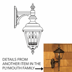 Hanover Lantern B9510RM Plymouth Medium Traditional Outdoor Wall Sconce Lighting