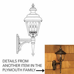 Hanover Lantern B9515 Plymouth Medium Traditional Outdoor Wall Sconce